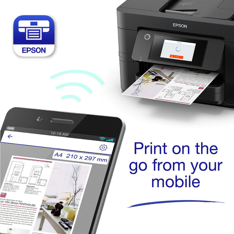 Epson WF-4820DWF inkjet printer with touchscreen display - British product