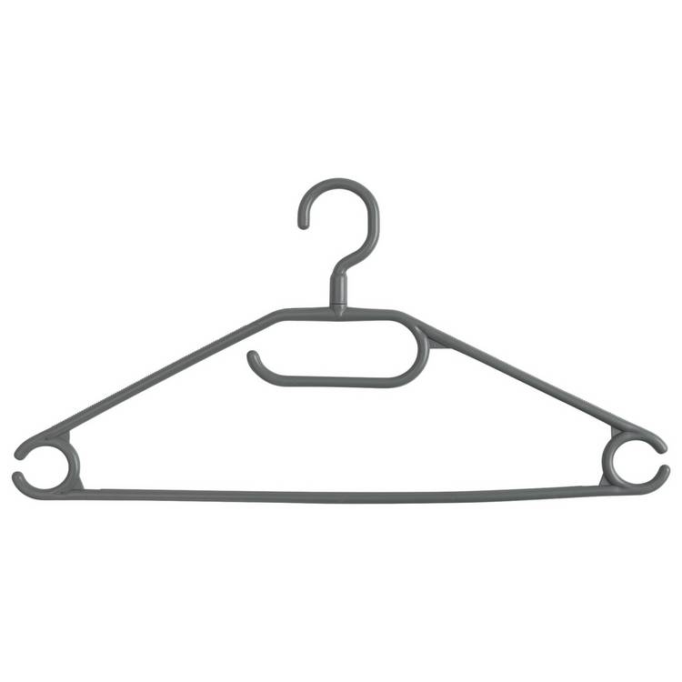 Argos Home pack of 10 plastic hangers, imported from the UK