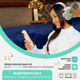 Lazerbuilt Squishmallows Lola plush Bluetooth headphones, imported from the UK