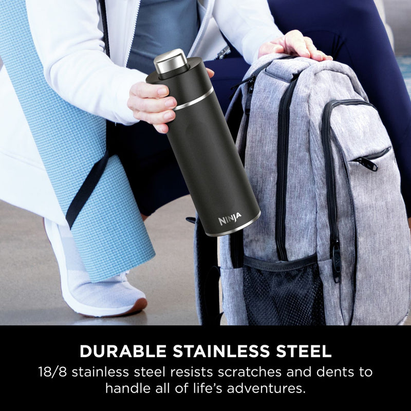 Ninja Thirsti black travel bottle 530ml - British product