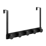 Argos Home black 5 round over door hooks, UK version