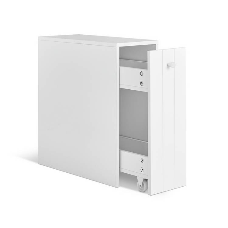 Argos Home toilet roll holder with storage unit white (British brand)
