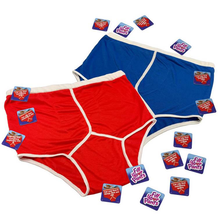Fill Your Pants scavenger hunt party game for kids and adults, UK version