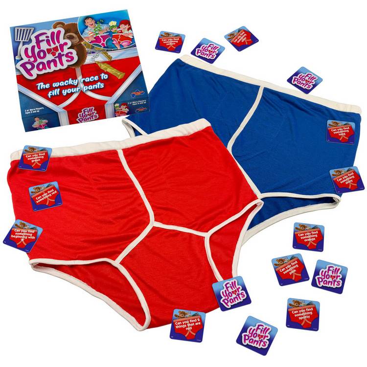 Fill Your Pants scavenger hunt party game for kids and adults, UK version
