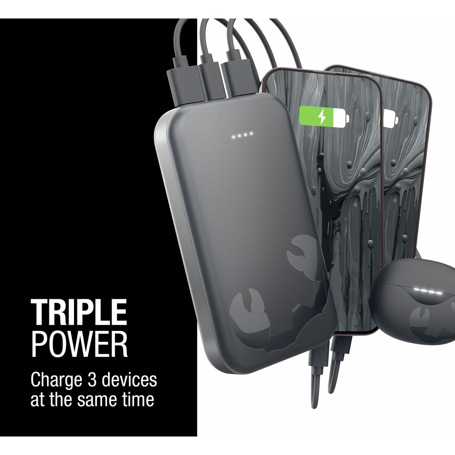 Fresh 'n Rebel power bank grey 20000mAh - British product