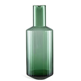 Habitat green wide ribbed carafe 26cm, imported from the UK