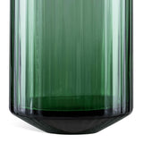 Habitat green wide ribbed carafe 26cm, imported from the UK