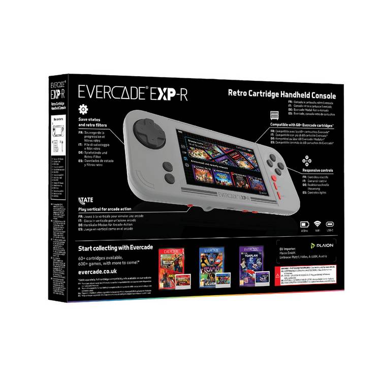 Evercade EXP-R handheld retro gaming console - British product