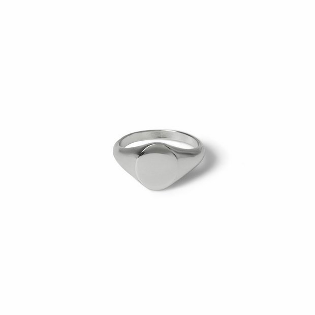 Uncommon Souls silver tone signet ring M/L - British product