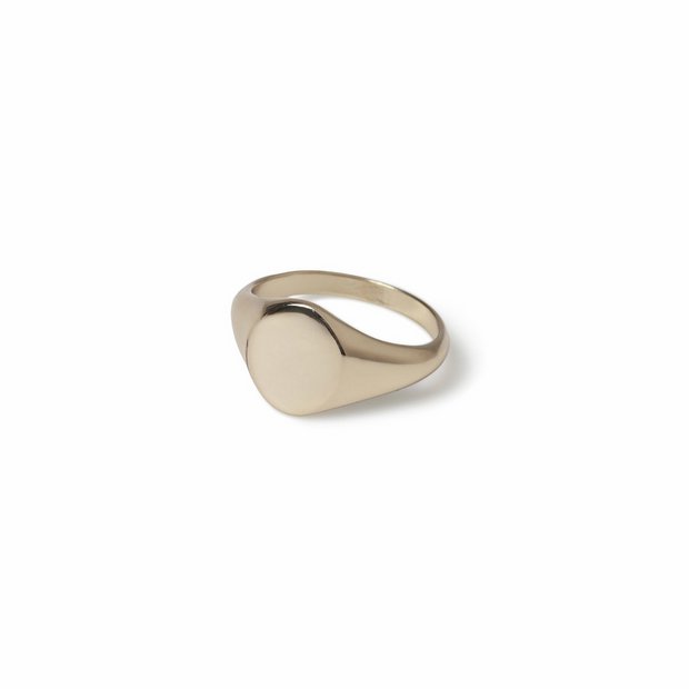 Uncommon Souls gold tone signet ring M/L, UK version