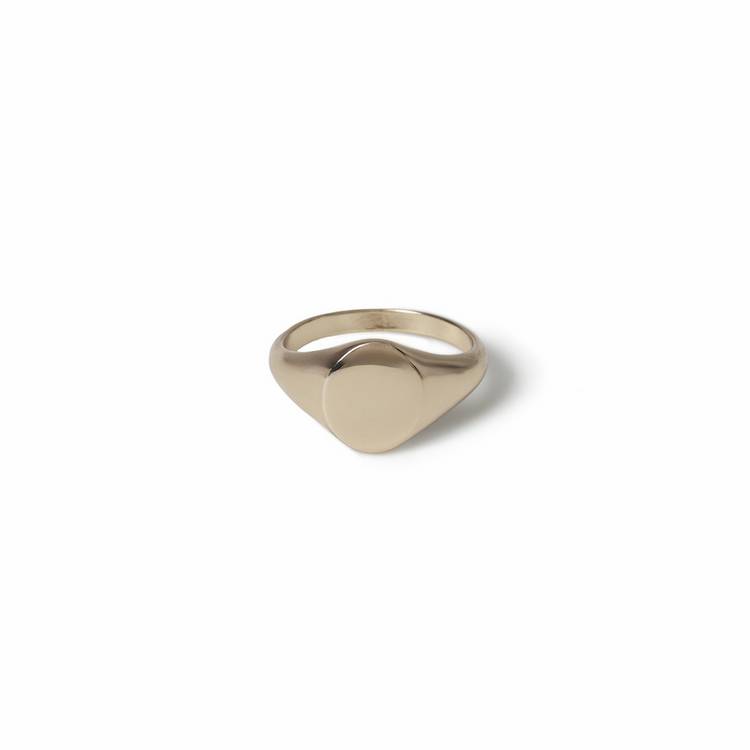 Uncommon Souls gold tone signet ring M/L, UK version