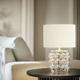 Habitat glass bobble mini table lamp cream, imported from the UK