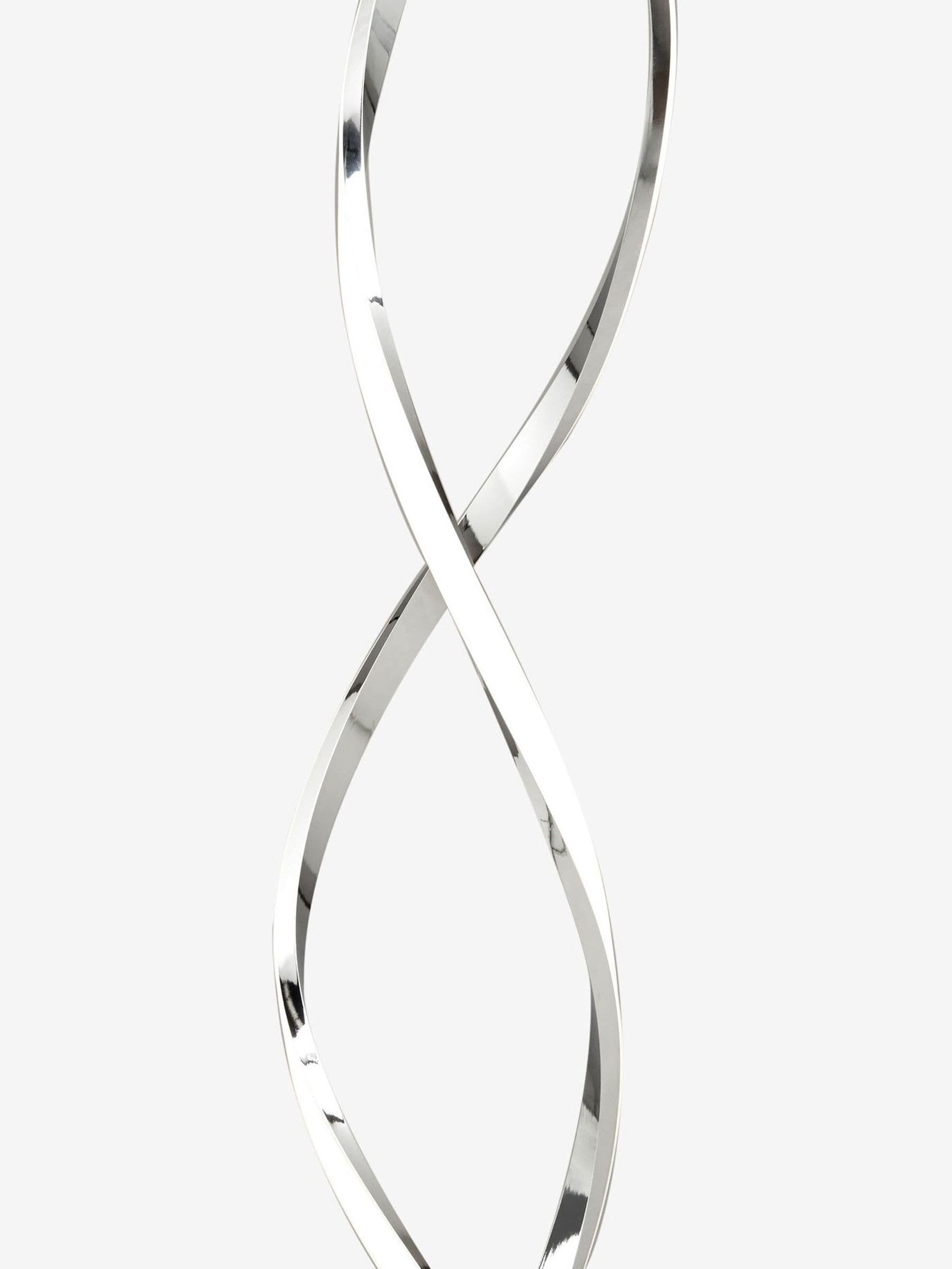 Callie LED floor lamp in chrome finish, UK version