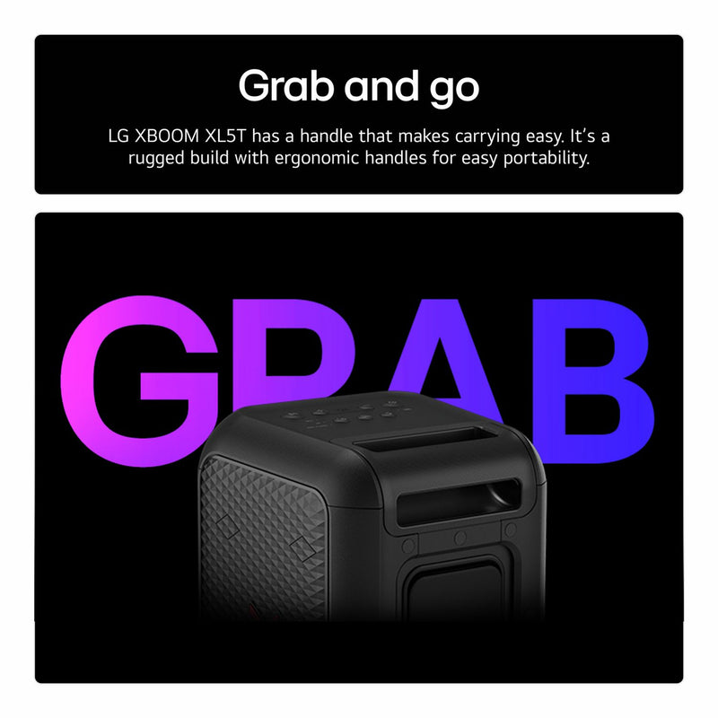 LG XBOOM XL5T portable party speaker black, UK version