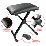 RockJam 61-key keyboard piano with stand and stool, UK version