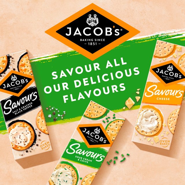 Jacob's Savours Sour Cream & Chive Crackers   150g GOODS M&S   