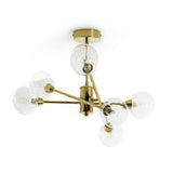 Habitat Sputnik glass pendant light gold 6-light, imported from the UK