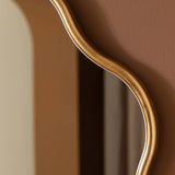 Habitat gold wavy round mirror 60cm, imported from the UK