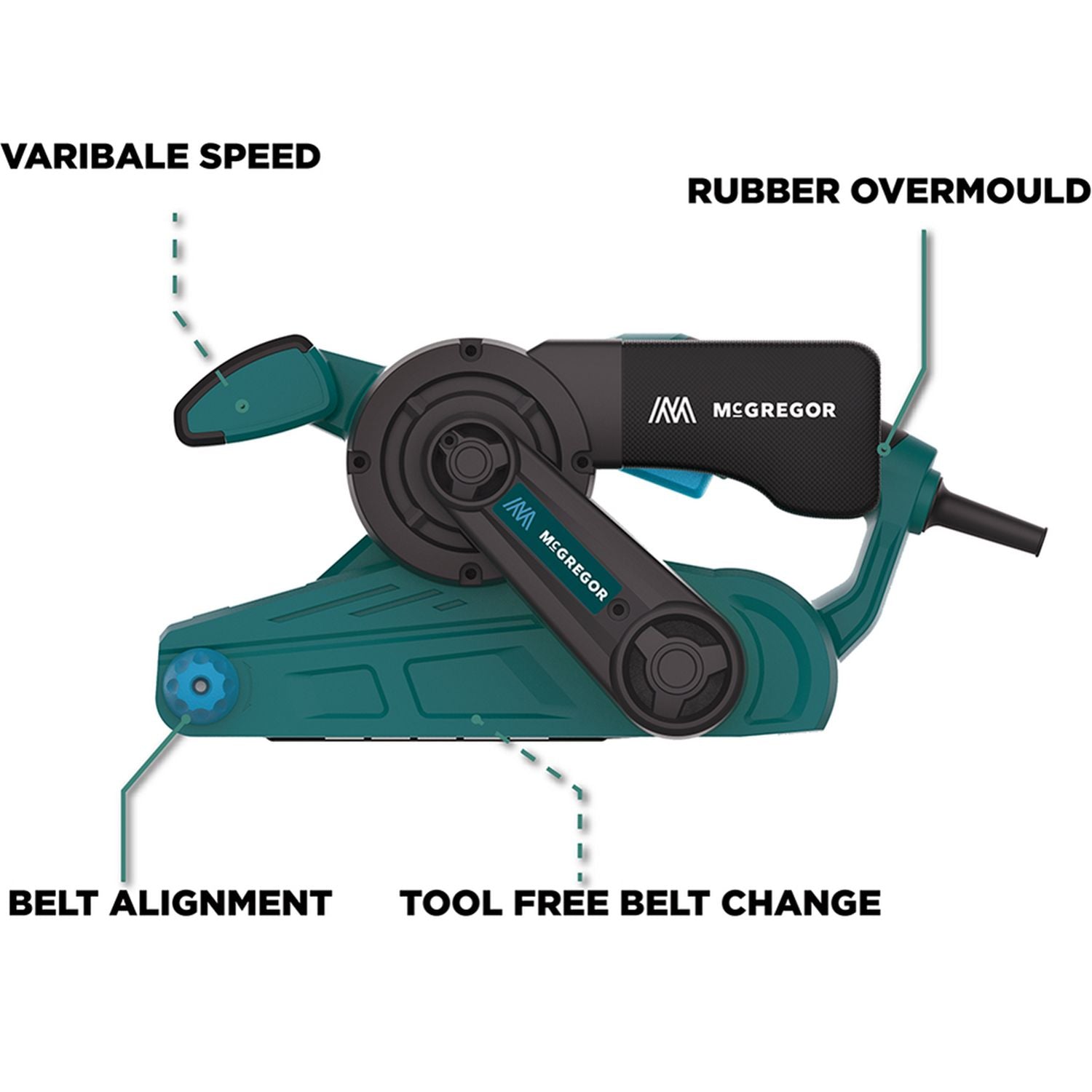 McGregor PBS900G 920W belt sander - British product