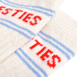 Argos Home Besties cream socks with varsity message (British brand)