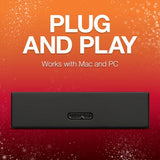 Seagate One Touch 2TB external hard drive black, imported from the UK