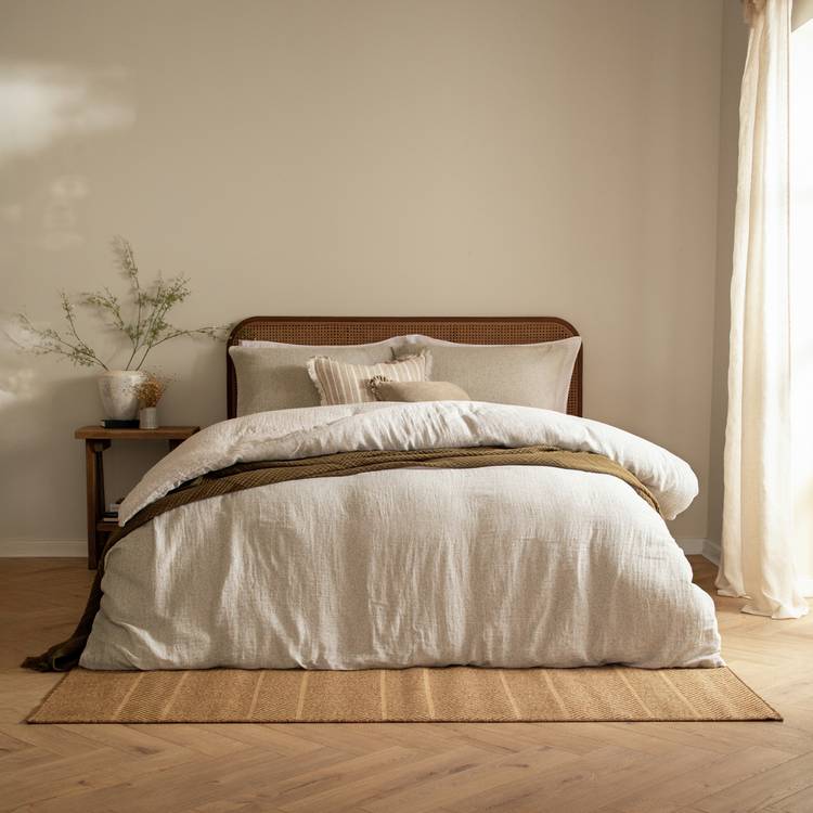 Yard bedding set Perrie Leaf Natural double, imported from the UK