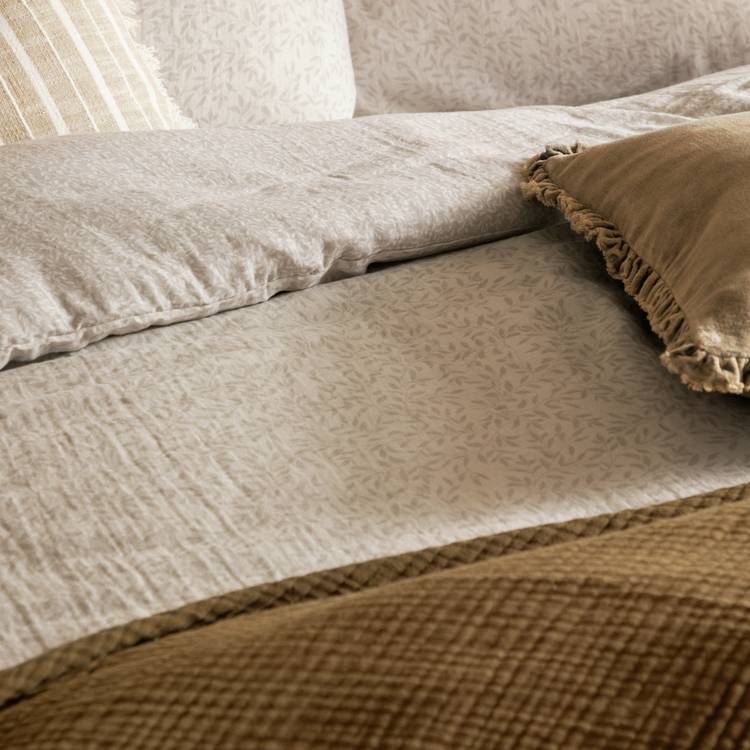 Yard bedding set Perrie Leaf Natural double, imported from the UK
