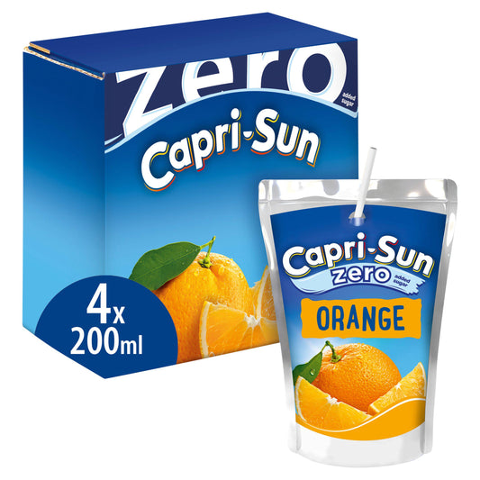 Capri-Sun Zero Orange 4x200ml All long life juice Sainsburys   