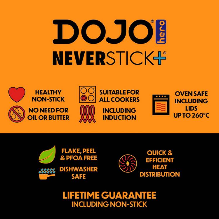 Dojo Hero Neverstick+ 20cm frying pan - British product
