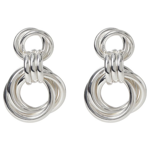 Liars & Lovers interlocking drop earrings 45mm, UK version
