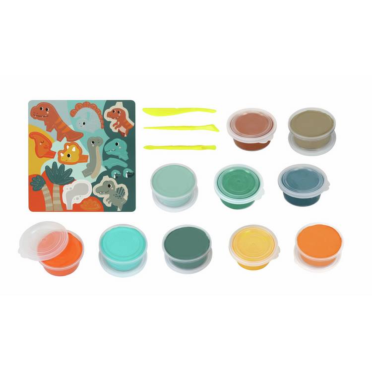 Chad Valley Dino Drying Clay Set with clay pots and tools, imported from the UK