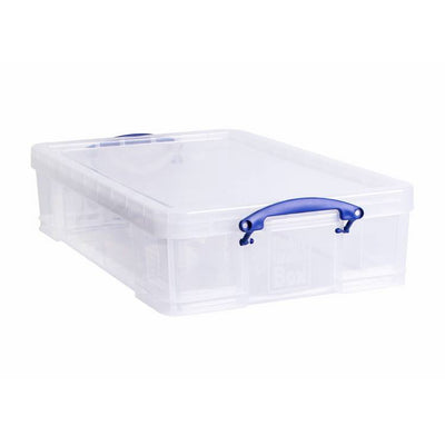 Argos Really Useful 33 Litre Plastic Underbed Storage Box - Clear- Buy online at McGrocer
