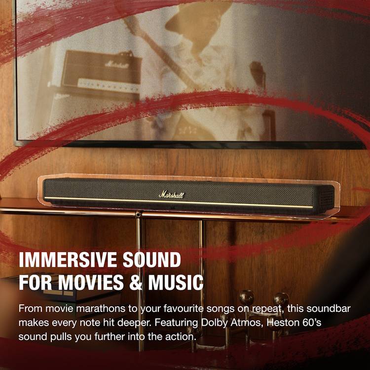 Marshall Heston 60 Dolby Atmos soundbar, imported from the UK