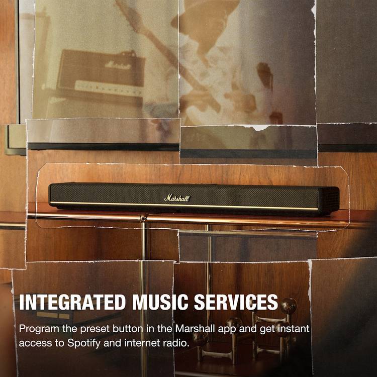 Marshall Heston 60 Dolby Atmos soundbar, imported from the UK