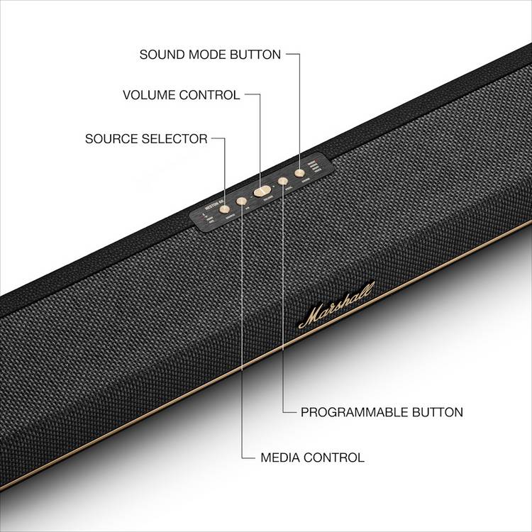 Marshall Heston 60 Dolby Atmos soundbar, imported from the UK