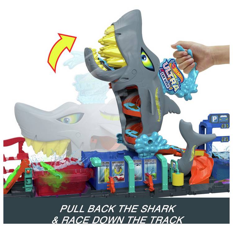 Hot Wheels Ultra Shark Car Wash playset - British product