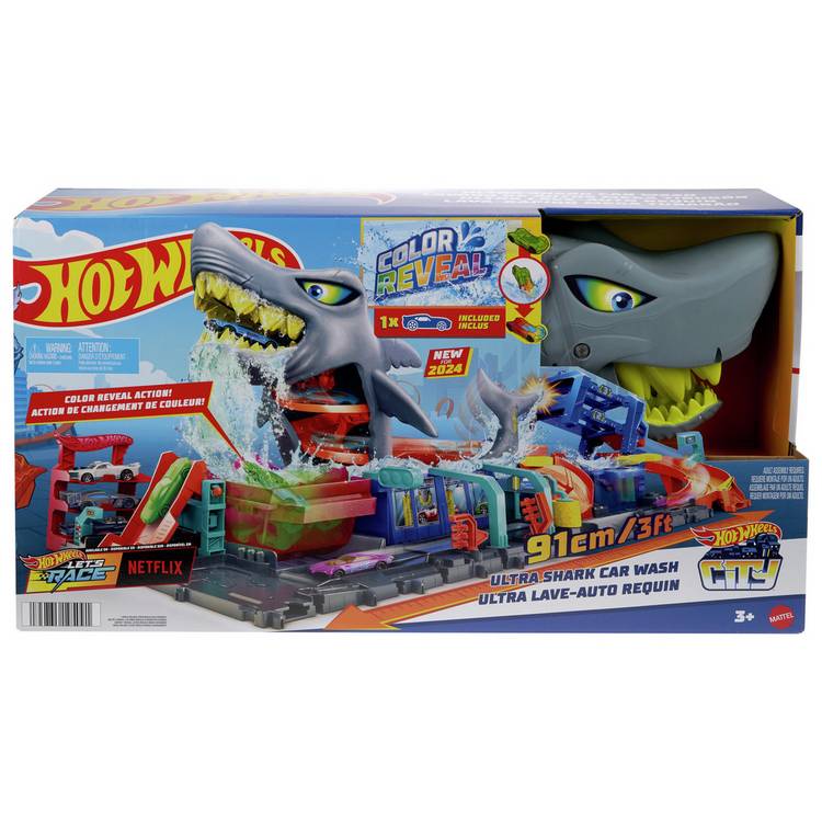 Hot Wheels Ultra Shark Car Wash playset - British product