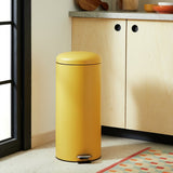 Habitat domed pedal bin mustard 30 litre - British product