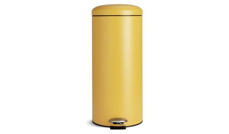 Habitat 30 Litre Domed Pedal Bin - Mustard GOODS Argos