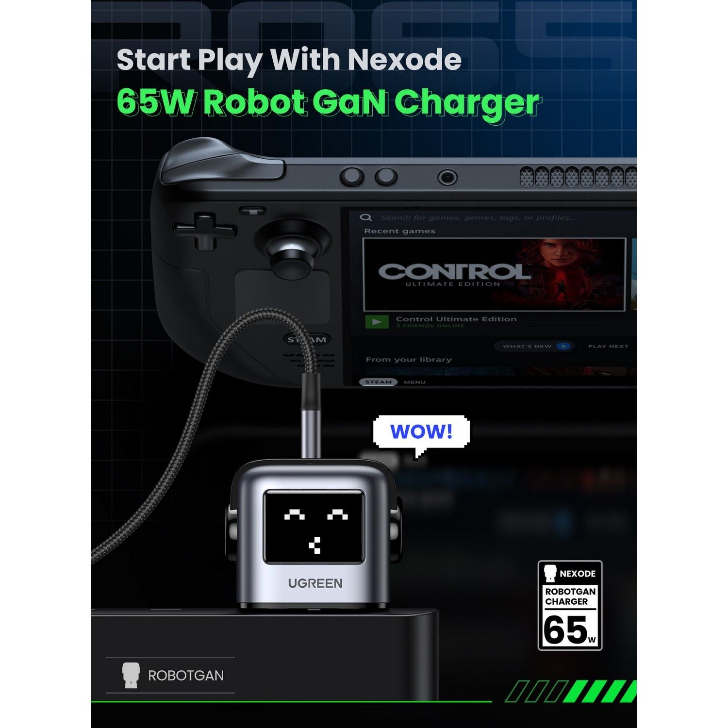 UGREEN Uno 65W GaN charger, imported from the UK