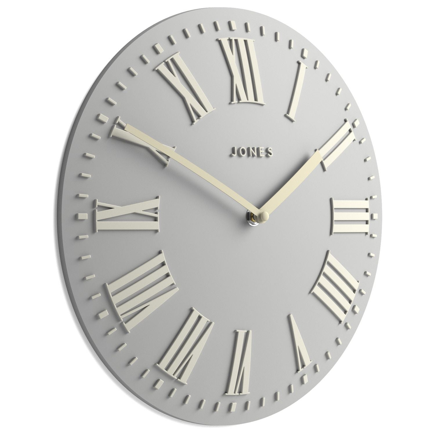 Jones Clocks Regal wall clock dove grey 30cm - British product