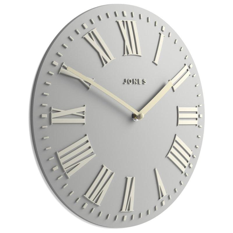 Jones Clocks Regal wall clock dove grey 30cm - British product