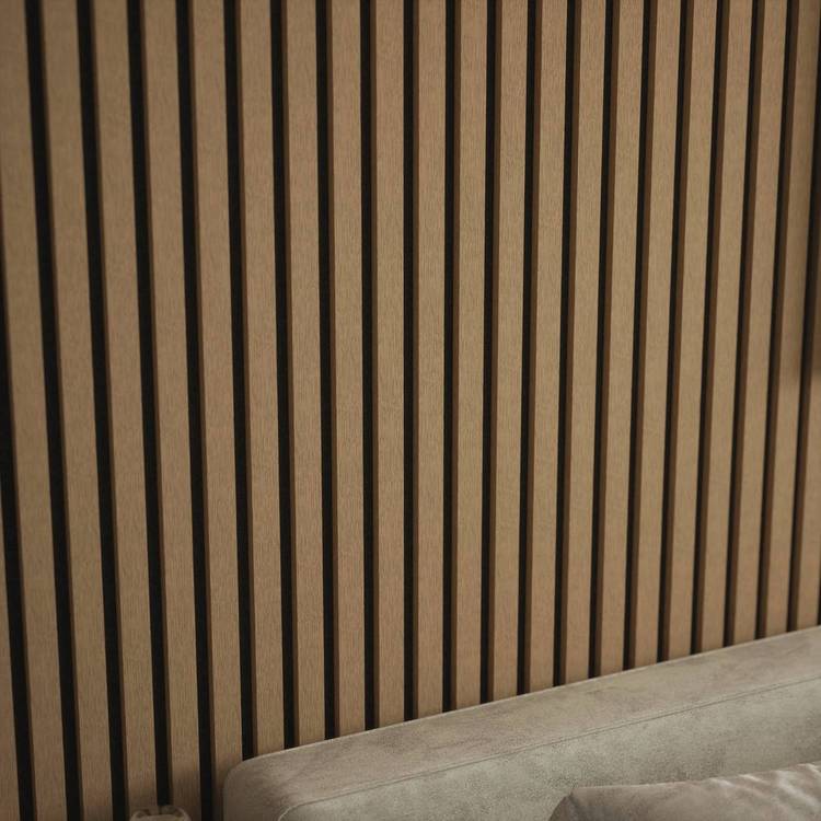 Kraus acoustic wood veneer wall panel Medium Oak 2.4m - British product