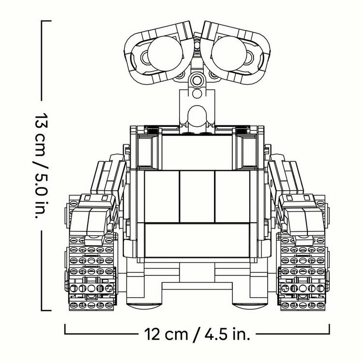 LEGO building set WALL-E and EVE 811 pieces, UK version