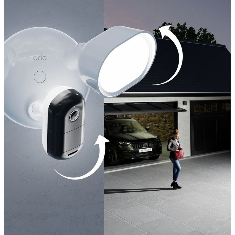 Arlo 2K wired floodlight security camera pack of 2 - British product