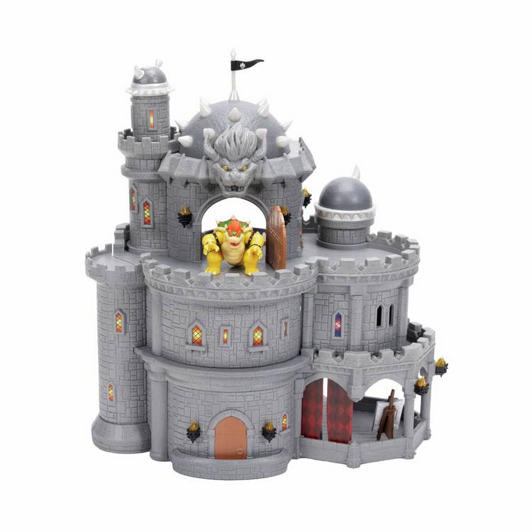 Super Mario Bowser castle playset with figure, imported from the UK