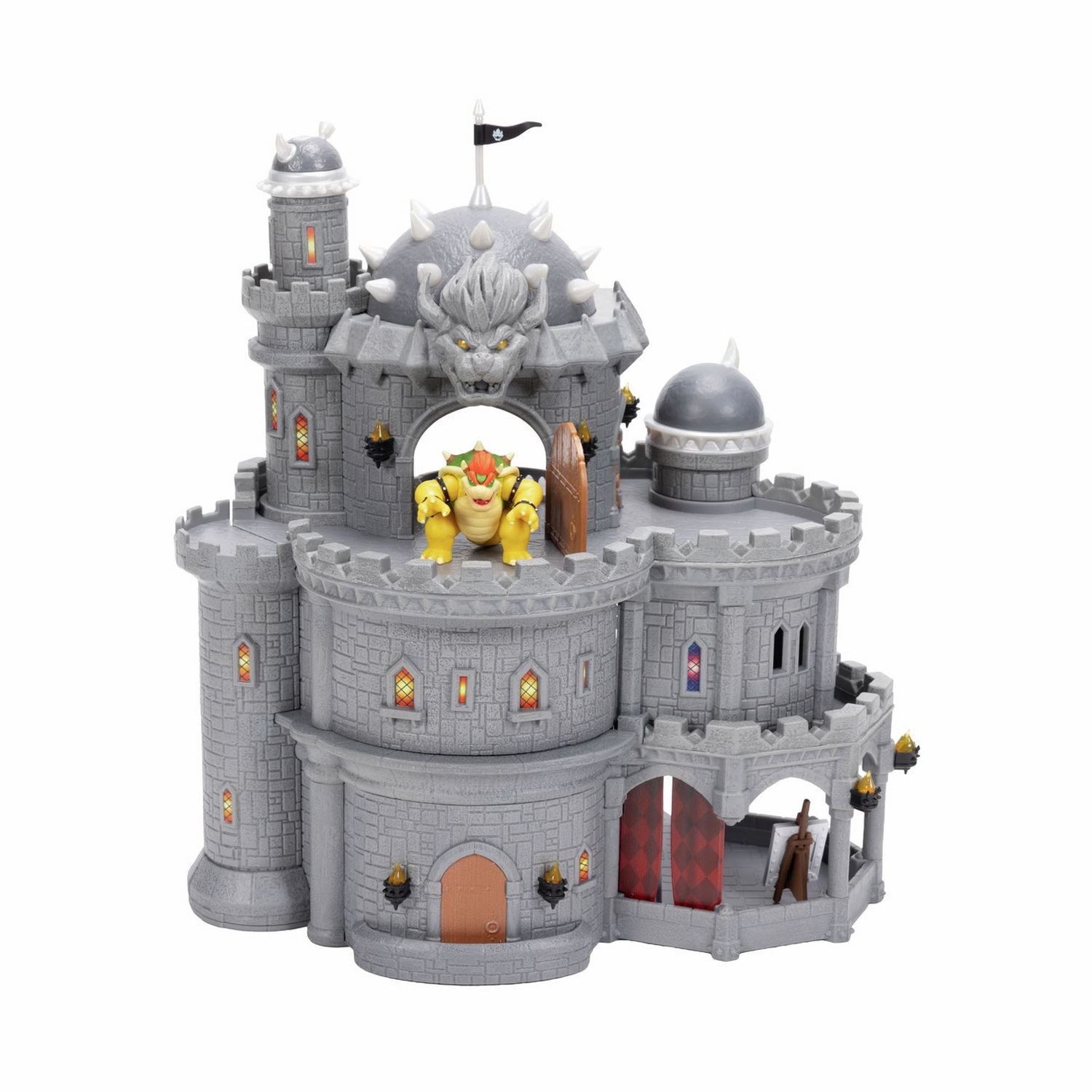 Super Mario Bowser castle playset with figure, imported from the UK