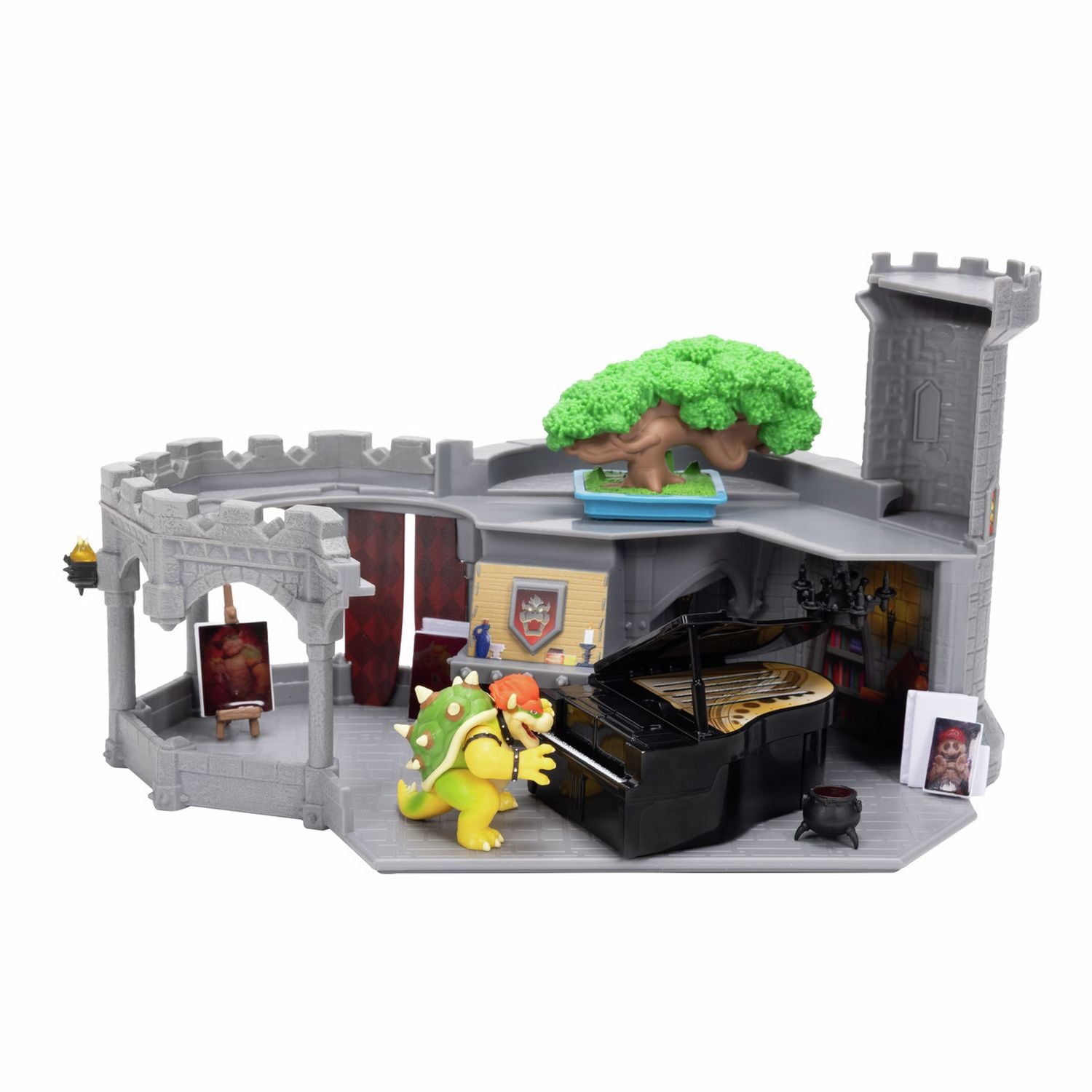 Super Mario Bowser castle playset with figure, imported from the UK