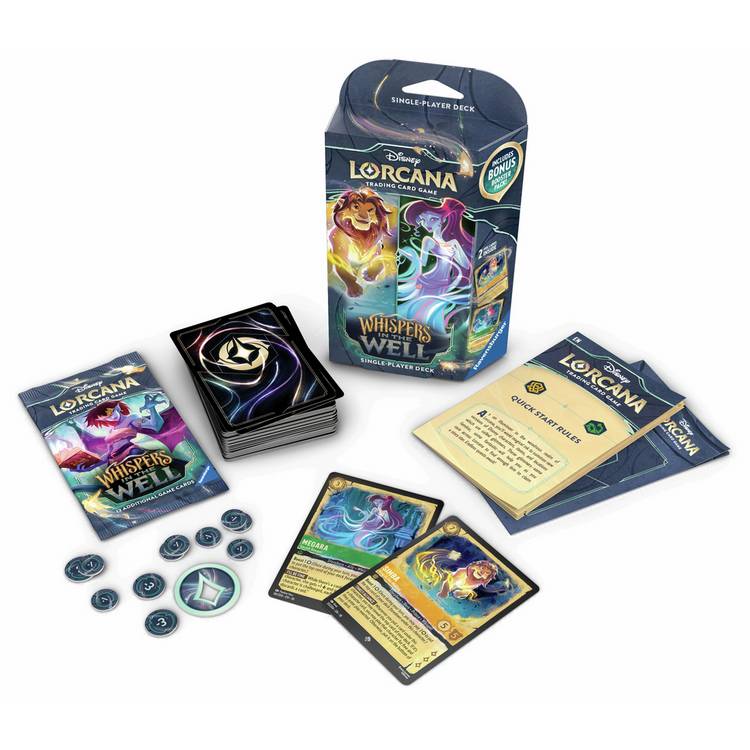 Disney Lorcana TCG starter deck with 60 cards and booster pack - British product