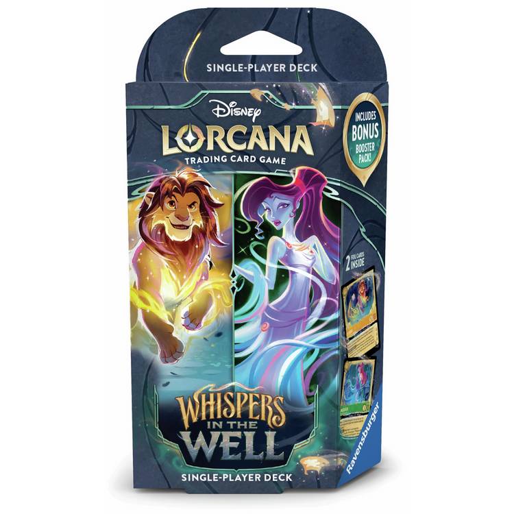 Disney Lorcana TCG starter deck with 60 cards and booster pack - British product